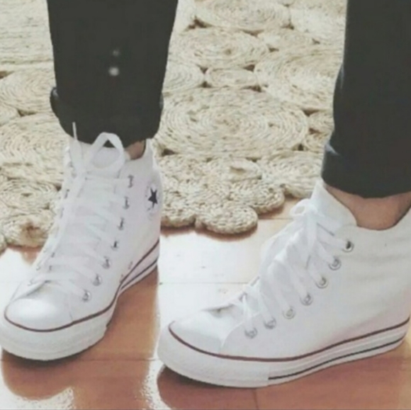 Converse Chuck Taylor Lux Mid Wedge Sneakers - Picture 3 of 12